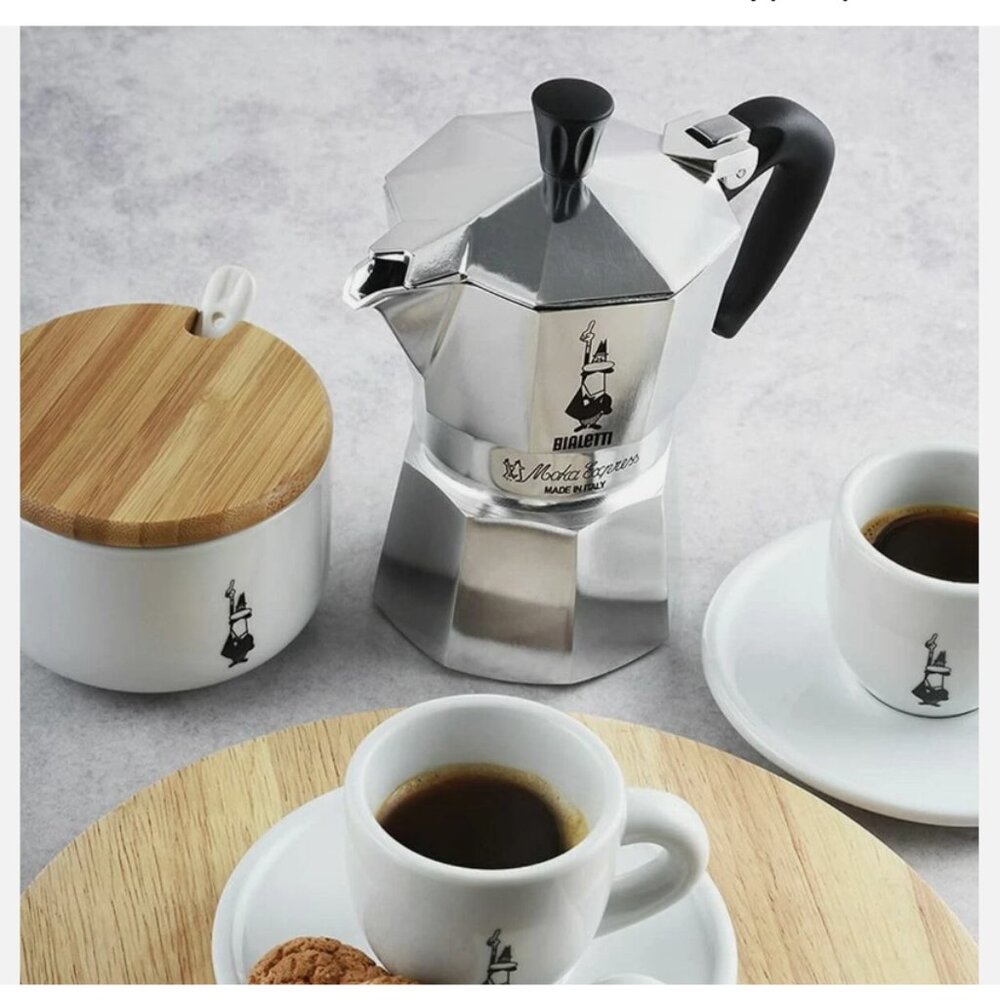 Bialetti  MOKA EXPRESS 3-Cup Stovetop Coffee Maker - Expresso Silver New - Picture 7 of 15